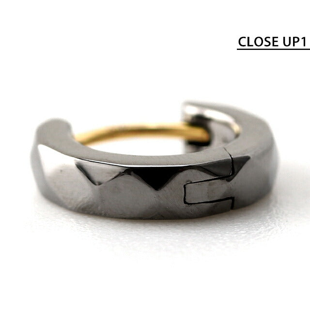 ライオンハート ピアス メンズ ブランド フォーギフト スターリングシルバー フープ 片耳用 01EA0991BK ガンメタル アクセサリー 01EA0991BK