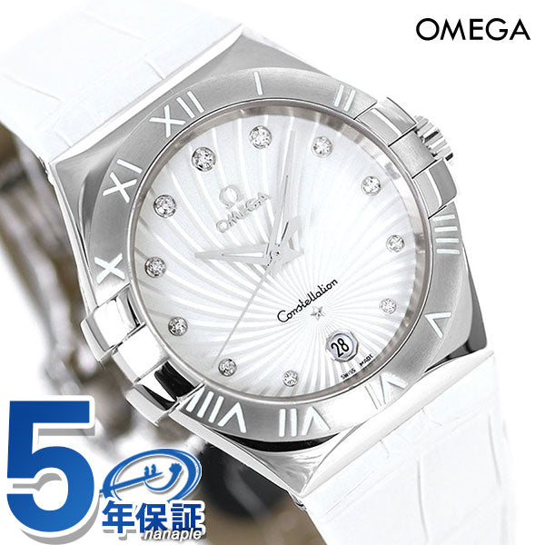 オメガ コンステレーション クオーツ 35mm レディース 腕時計 123.13.35.60.52.001 ホワイト OMEGA 123-13-35-60-52-001