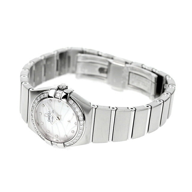 オメガ コンステレーション 24mm クオーツ 腕時計 ブランド レディース ダイヤモンド OMEGA 123.15.24.60.55.006 アナログ ホワイトシェル 白 123-15-24-60-55-006