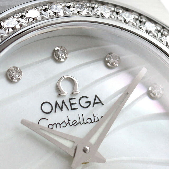 オメガ コンステレーション 24mm クオーツ 腕時計 ブランド レディース ダイヤモンド OMEGA 123.15.24.60.55.006 アナログ ホワイトシェル 白 123-15-24-60-55-006