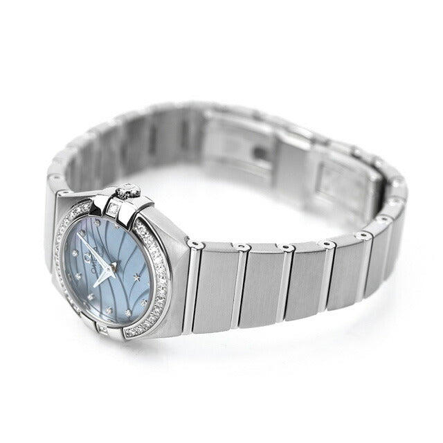 オメガ コンステレーション 24mm クオーツ 腕時計 ブランド レディース ダイヤモンド OMEGA 123.15.24.60.57.001 アナログ ブルーシェル スイス製 123-15-24-60-57-001