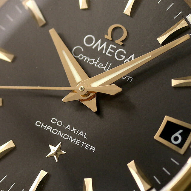オメガ コンステレーション 34mm 自動巻き 機械式 腕時計 ブランド メンズ OMEGA 123.20.35.20.06.001 アナログ グレー イエローゴールド スイス製 123-20-35-20-06-001