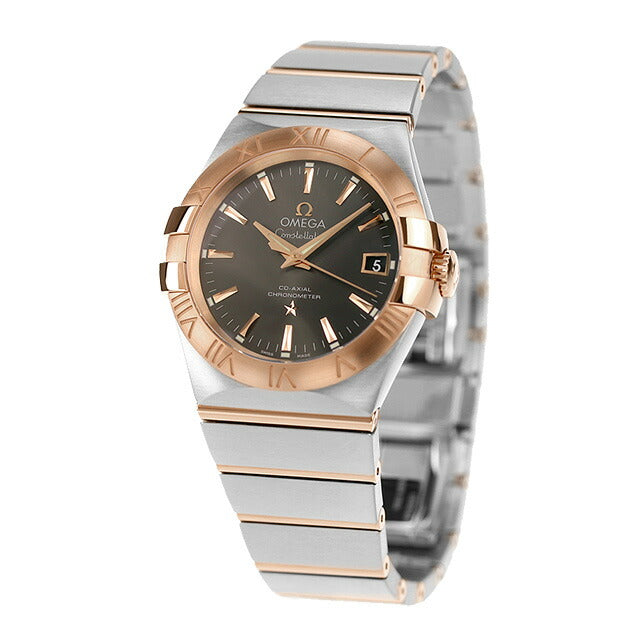 オメガ コンステレーション 34mm 自動巻き 機械式 腕時計 ブランド メンズ OMEGA 123.20.35.20.06.002 アナログ グレー レッドゴールド 赤 スイス製 123-20-35-20-06-002