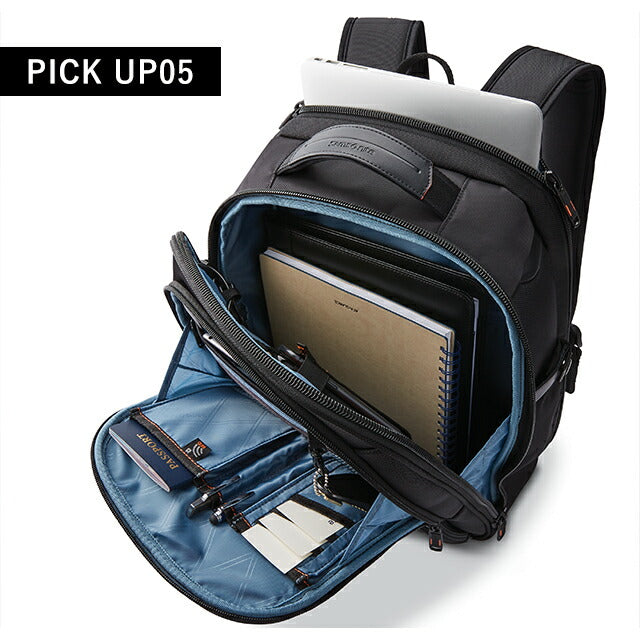 サムソナイト リュック メンズ ブランド PRO Slim Backpack ビジネスカバン リュック バックパック レザー 126358-1041 ブラック バッグ 126358-1041