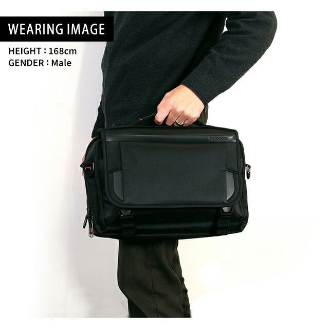 サムソナイト ビジネスバッグ メンズ ブランド PRO 13 Slim Messenger ビジネスカバン パソコンバッグ レザー 126360-1041 ブラック バッグ 126360-1041