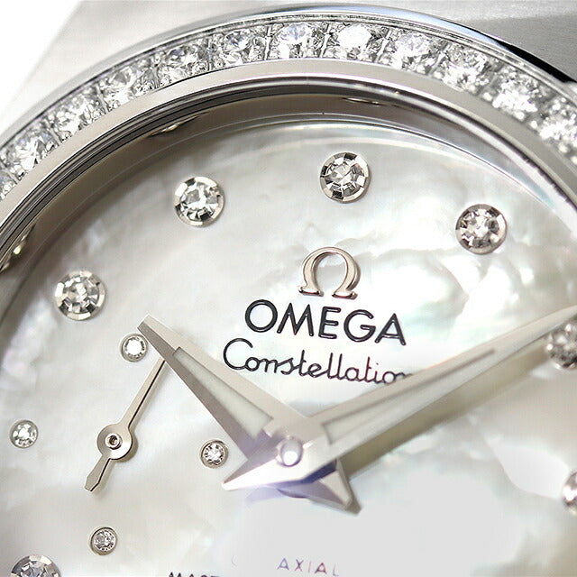 オメガ コンステレーション 27mm 自動巻き 機械式 腕時計 ブランド レディース ダイヤモンド OMEGA 127.15.27.20.55.001 アナログ ホワイトシェル 白 127-15-27-20-55-001