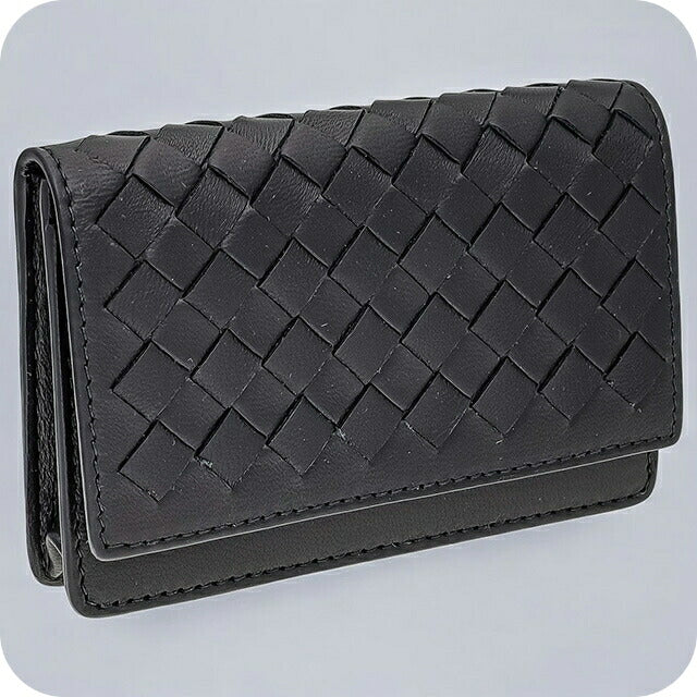 ボッテガ・ヴェネタ 名刺入れ メンズ レディース ブランド BOTTEGA VENETA イントレチャート 133945 V0016 8806 ブラック 133945-V0016-8806