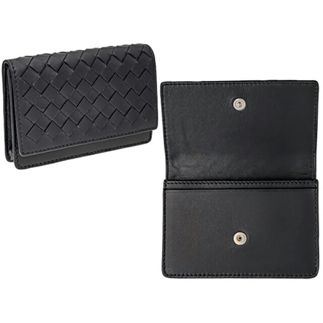 ボッテガ・ヴェネタ 名刺入れ メンズ レディース ブランド BOTTEGA VENETA イントレチャート 133945 V0016 8806 ブラック 133945-V0016-8806