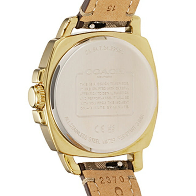 コーチ BOYFRIEND SMALL クオーツ 腕時計 ブランド レディース 替えベルト COACH 14000091 アナログ イエローゴールド ブラウン 14000091