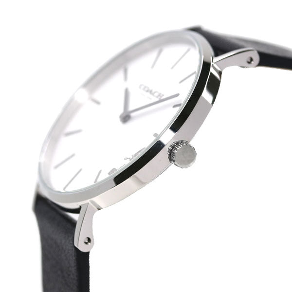 コーチ ペリー 36mm レディース 腕時計 14503115 coach ホワイト ブラック 革ベルト 14503115