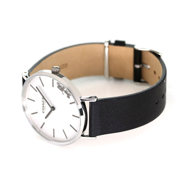 コーチ ペリー 36mm レディース 腕時計 14503115 coach ホワイト ブラック 革ベルト 14503115