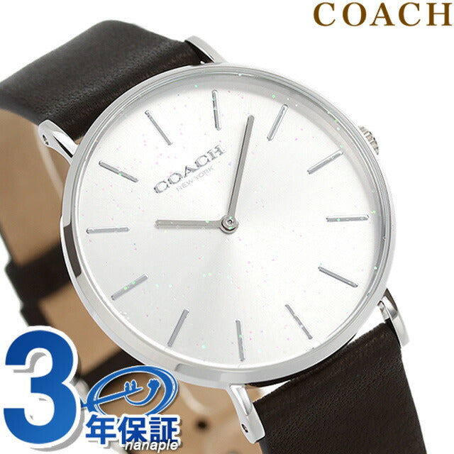 コーチ ペリー 36mm クオーツ レディース 腕時計 ブランド 14503324 シルバー ブラック 14503324