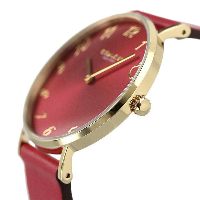 コーチ ペリー 36mm クオーツ レディース 腕時計 ブランド 14503722 レッド 14503722