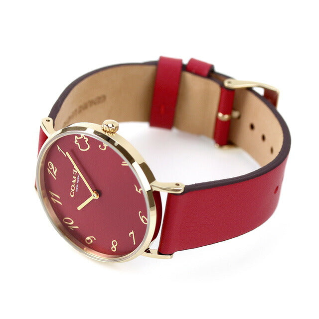 コーチ ペリー 36mm クオーツ レディース 腕時計 ブランド 14503722 レッド 14503722