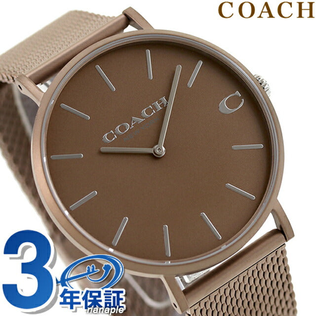 コーチ チャールズ クォーツ 電池式 腕時計 ブランド メンズ COACH 14602471 アナログ ブラウン 14602471