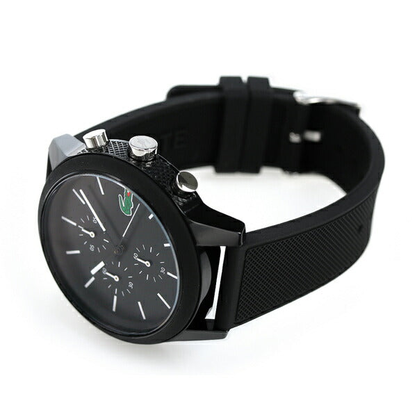 ラコステ 時計 44mm クオーツ メンズ 腕時計 ブランド 2010972 オールブラック 黒 2010972