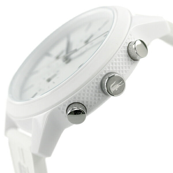 ラコステ 時計 42mm クロノグラフ クオーツ メンズ 腕時計 ブランド 2011090 ホワイト 2011090
