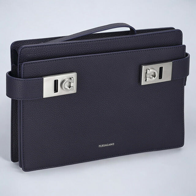 フェラガモ クラッチバッグ メンズ レディース ブランド Ferragamo 241251CALF MIDNI 776 755 MIDNIGHT ネイビー 241251CALF-MIDNI-776-755