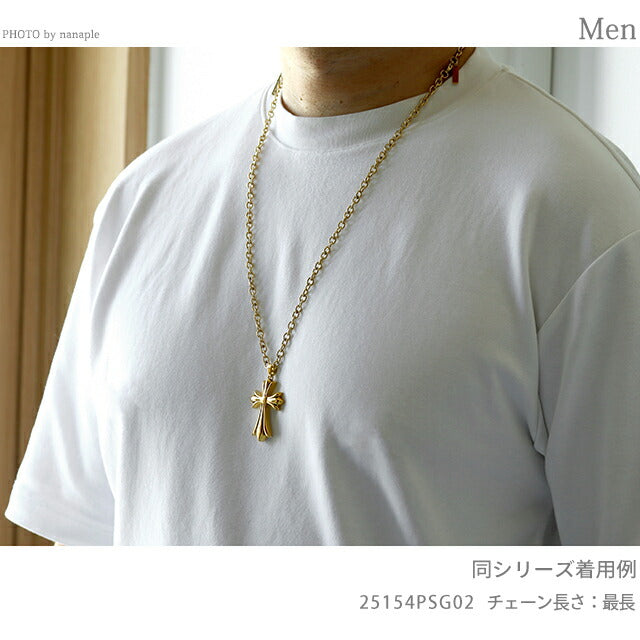 ポリス ネックレス メンズ ブランド 十字架 ステンレススチール 25154PSG02 ゴールド アクセサリー 25154PSG02