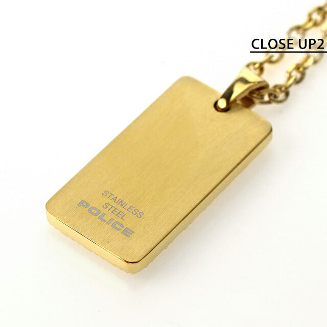 ポリス ネックレス メンズ ブランド プレート ステンレススチール 26308PSG03 ゴールド アクセサリー 26308PSG03