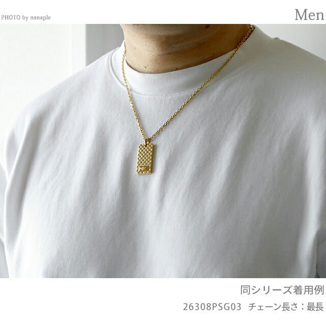 ポリス ネックレス メンズ ブランド プレート ステンレススチール 26308PSG03 ゴールド アクセサリー 26308PSG03