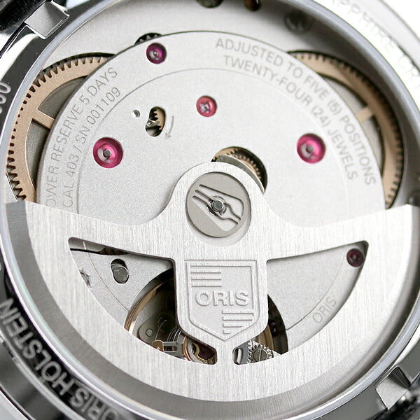 オリス 腕時計 ビッグクラウン ポインターデイト キャリバー403 38mm 01 403 7776 4065-07 5 19 11 ORIS 時計 自動巻き 新品 403-7776-4065LBK