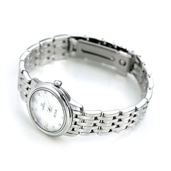 オメガ OMEGA デビル プレステージ 24.4mm ダイヤモンド 424.10.24.60.55.001 レディース 腕時計 ホワイトシェル 新品 424-10-24-60-55-001