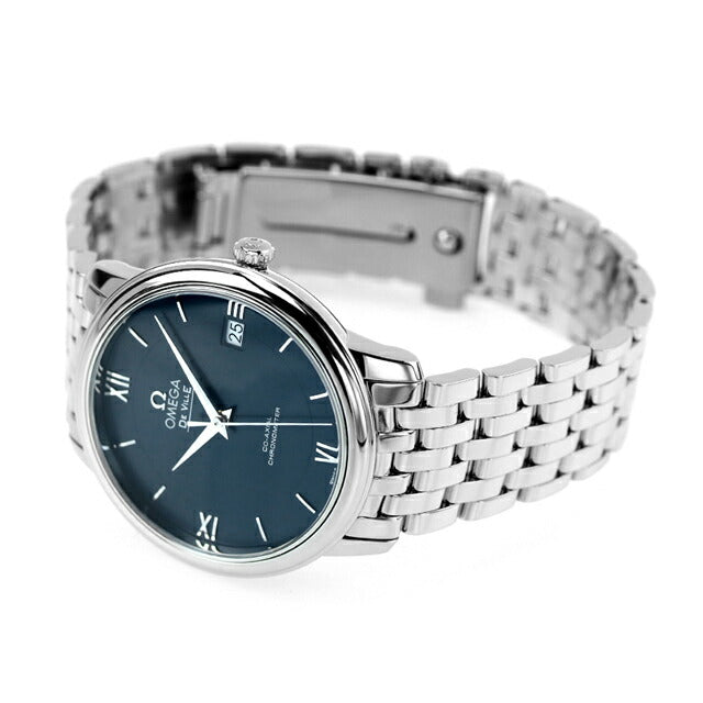 オメガ デビル プレステージ コーアクシャル 36.8MM 424.10.37.20.03.001 OMEGA 腕時計 ブランド ネイビー 新品 時計 メンズ 424-10-37-20-03-001