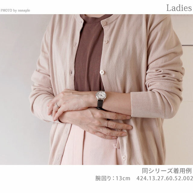オメガ デビル プレステージ 27mm クオーツ 腕時計 ブランド レディース ダイヤモンド OMEGA 424.13.27.60.56.001 アナログ グレー ネイビー スイス製 424-13-27-60-56-001