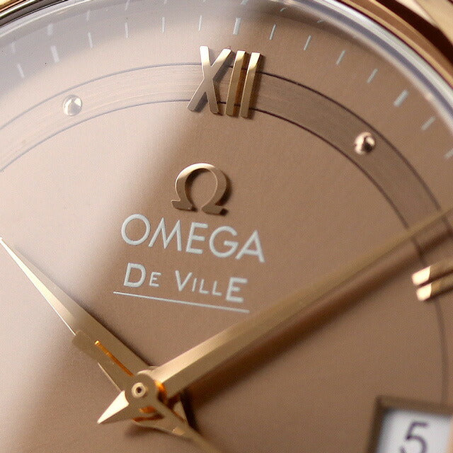 オメガ デビル プレステージ 36.8mm 自動巻き K18 腕時計 ブランド メンズ OMEGA 424.20.37.20.13.001 アナログ ブラウン レッドゴールド 赤 424-20-37-20-13-001