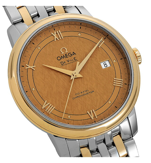 オメガ デ・ヴィル プレステージ 39.5mm 自動巻き 腕時計 ブランド メンズ OMEGA 424.20.40.20.08.001 アナログ イエロー 424-20-40-20-08-001