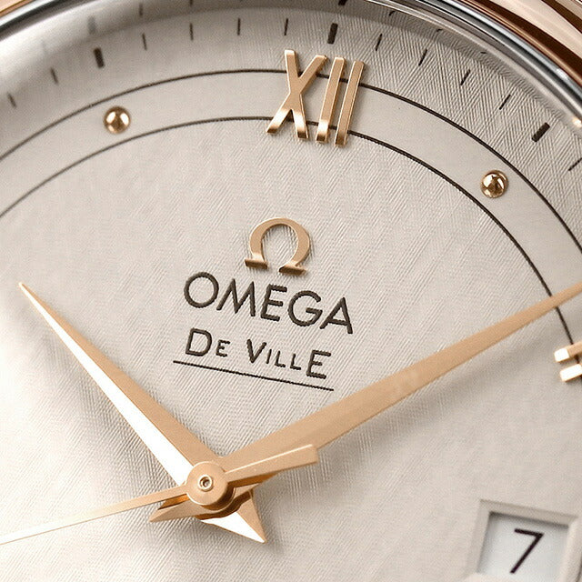 オメガ デビル プレステージ 39.5mm 自動巻き 腕時計 ブランド メンズ OMEGA 424.23.40.20.02.003 アナログ シルバー グレージュ スイス製 424-23-40-20-02-003