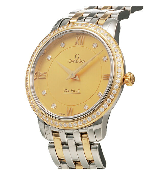 オメガ デ・ヴィル プレステージ 27.4mm クオーツ 腕時計 ブランド レディース ダイヤモンド OMEGA 424.25.27.60.58.001 アナログ 424-25-27-60-58-001