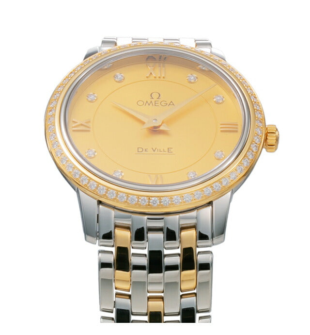 オメガ デ・ヴィル プレステージ 27.4mm クオーツ 腕時計 ブランド レディース ダイヤモンド OMEGA 424.25.27.60.58.001 アナログ 424-25-27-60-58-001