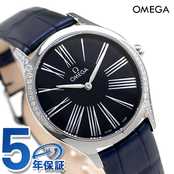 オメガ デビル トレゾア クオーツ レディース 腕時計 ブランド 428.18.36.60.03.001 OMEGA ネイビー 428-18-36-60-03-001