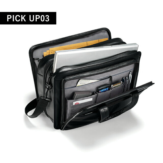 サムソナイト ビジネスバッグ メンズ ブランド LEATHER BUS CASES レザー 43118-1041 ブラック バッグ 43118-1041