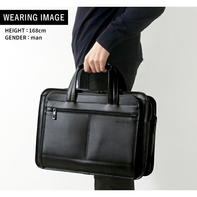 サムソナイト ビジネスバッグ メンズ ブランド LEATHER BUS CASES レザー 43118-1041 ブラック バッグ 43118-1041