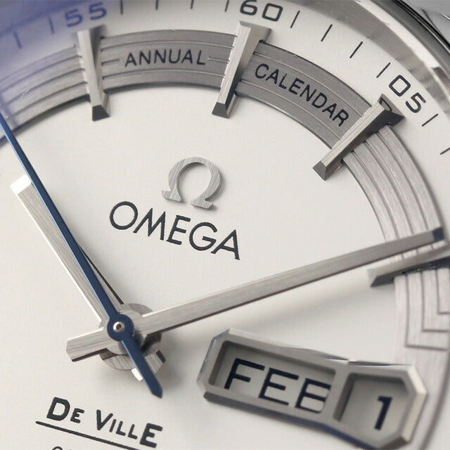 オメガ デビル アニュアル カレンダー 41MM 腕時計 ブランド 431.33.41.22.02.001 OMEGA シルバー 新品 時計 431-33-41-22-02-001