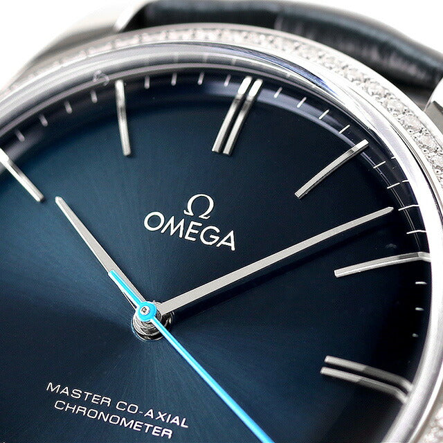 オメガ デ・ヴィル トレゾア オービスエディション 40mm 手巻き 腕時計 ブランド メンズ ダイヤモンド OMEGA 432.18.40.21.03.001 アナログ ブルー スイス製 432-18-40-21-03-001