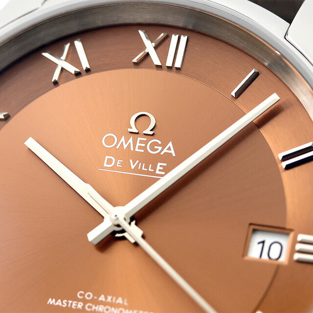 オメガ デビル アワービジョン 41mm 自動巻き 腕時計 メンズ 革ベルト OMEGA 433.13.41.21.10.001 アナログ ブラウン ダークブラウン スイス製 433-13-41-21-10-001