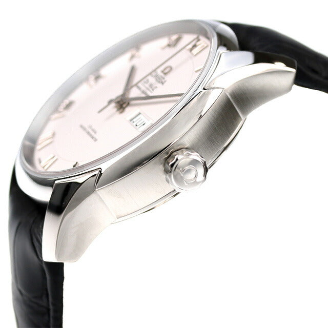 オメガ デビル アワービジョン 41mm 自動巻き 腕時計 ブランド メンズ 革ベルト OMEGA 433.13.41.22.02.001 アナログ シルバー ブラック 黒 スイス製 433-13-41-22-02-001