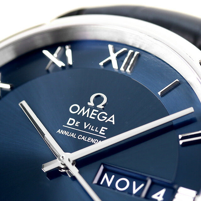 オメガ デ・ヴィル アワービジョン 41mm 自動巻き 腕時計 ブランド メンズ OMEGA 433.13.41.22.03.001 アナログ ブルー ネイビー スイス製 433-13-41-22-03-001