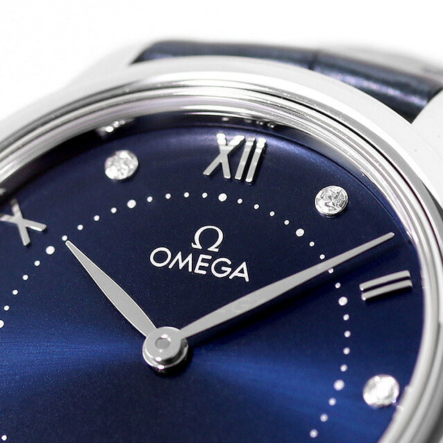 オメガ デ・ヴィル プレステージ 30mm クォーツ 電池式 腕時計 ブランド レディース ダイヤモンド OMEGA 434.13.30.60.53.001 アナログ ブルー ネイビー 434-13-30-60-53-001
