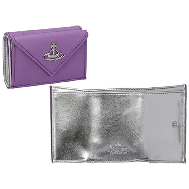 ヴィヴィアン・ウエストウッド 三つ折り財布 レディース ブランド Vivienne Westwood 51150009 パープル 51150009REVEGRA-PPL-J401