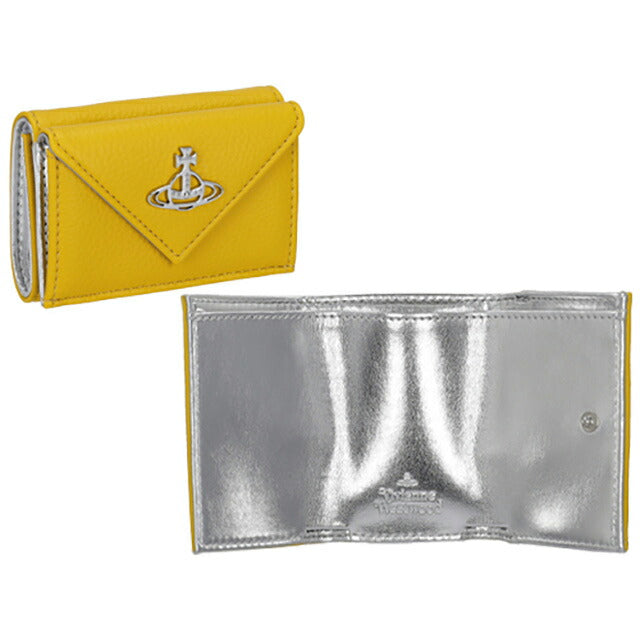 ヴィヴィアン・ウエストウッド 三つ折り財布 レディース ブランド Vivienne Westwood 51150009 イエロー 51150009REVEGRA-YEL-E406