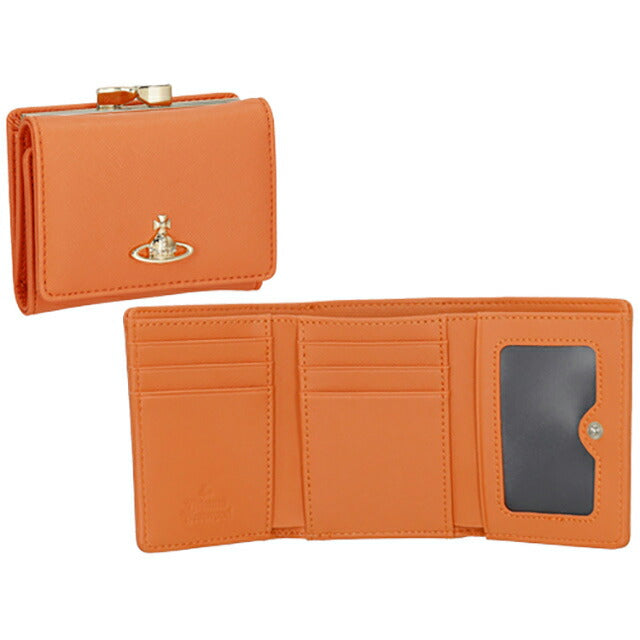 ヴィヴィアン・ウエストウッド 三つ折り財布 レディース ブランド Vivienne Westwood 51150027U オレンジ 51150027USAFFBI-ORG-F401