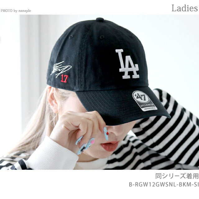 47BRAND キャップ 大谷翔平 サイン入り メンズ レディース ブランド ドジャース ’47 クリーンナップ Black 帽子 B-RGW12GWSNL-BKM-SI