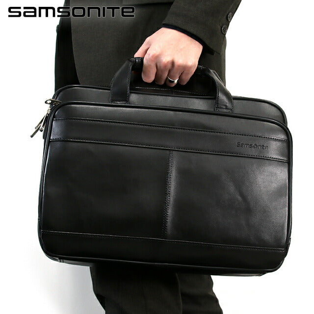 サムソナイト ビジネスバッグ Samsonite LEATHER BUS CASES ビジネスカバン パソコンバッグ PCバッグ リクルートバッグ 本革 48073-1041 Black 記念品 ギフト 48073-1041