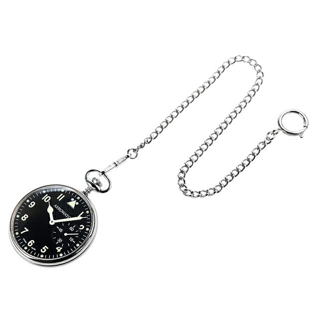 アエロウォッチ 手巻き 懐中時計 ブランド メンズ レディース AEROWATCH 50832-AA02 アナログ ブラック 黒 スイス製 50832-AA02