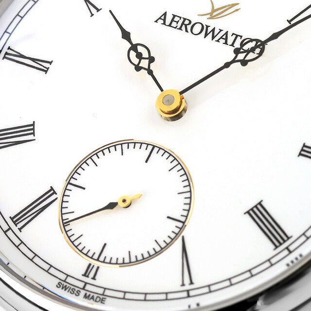 アエロウォッチ 手巻き 懐中時計 ブランド メンズ レディース AEROWATCH 50832-AA03 アナログ ホワイト 白 スイス製 50832-AA03